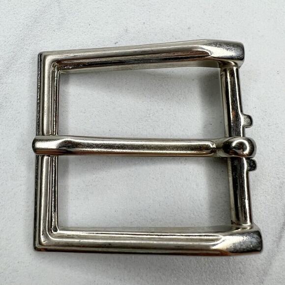 Silver Tone Simple Basic Belt Buckle - Picture 1 of 10